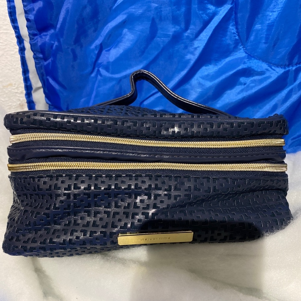 ITSJUDYTIME Make up bag Navy & Gold
